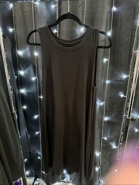 Time and Tru Black Sleeveless A-Line Dress